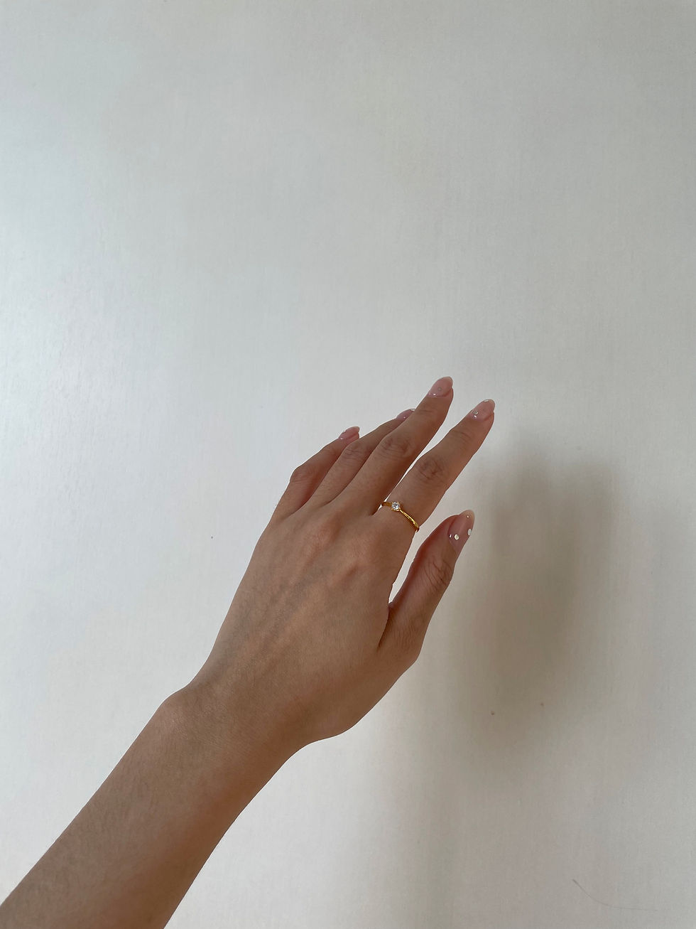 縮圖：純金單水鑽戒指