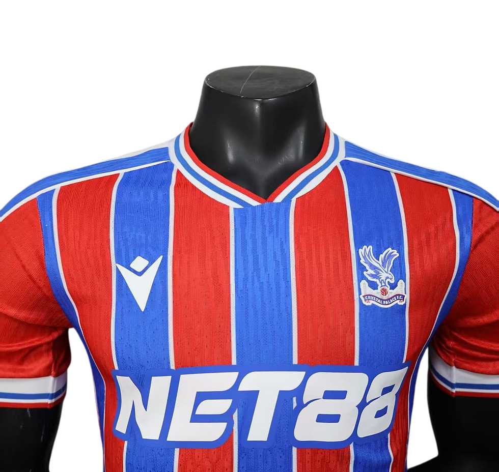 Miniatura: Camisa do Crystal Palace 2025/26 I Modelo Jogador c/Patrocínio Vermelha e Azul