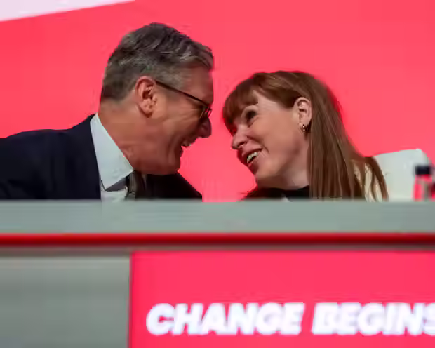 Sir Keir and Angela Rayner seen at the Labour Party Conference last September, but now faced with increased scrutiny, especially from the 'left' of the party, is the 'honeymoon period' over? Image: Temilade Adelaja/Reuters
