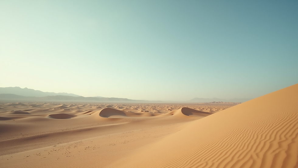 Wide angle view of the Mojave Desert landscape