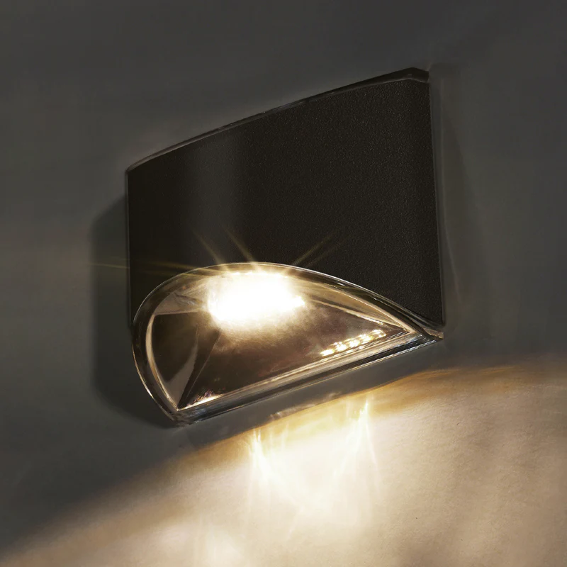 Thumbnail: Classy Caps Black Stainless Steel Deck & Wall Light