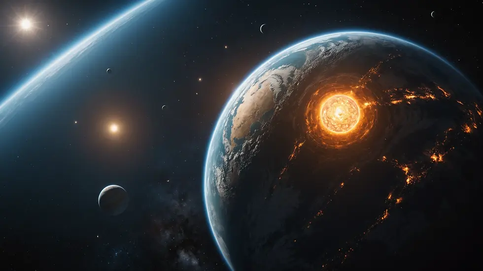 Close-up view of a conceptual rendering of Kepler-186f