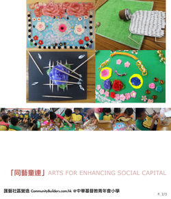 #社區藝術 #校園藝術 #體驗學習 #社群發展 #社區營造