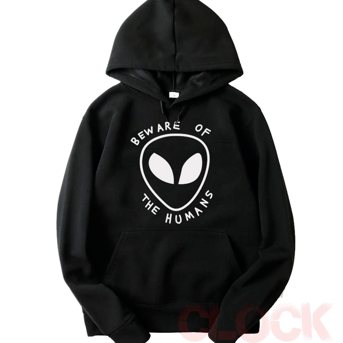 sudadera con gorro alien beware of humans