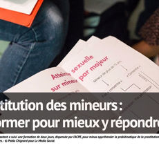 Prostitution des mineurs:se former pour mieux y répondre