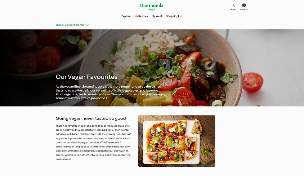 Cookidoo Vegan Collections