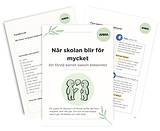 Mockup över guiden "När skolan blir för mycket".