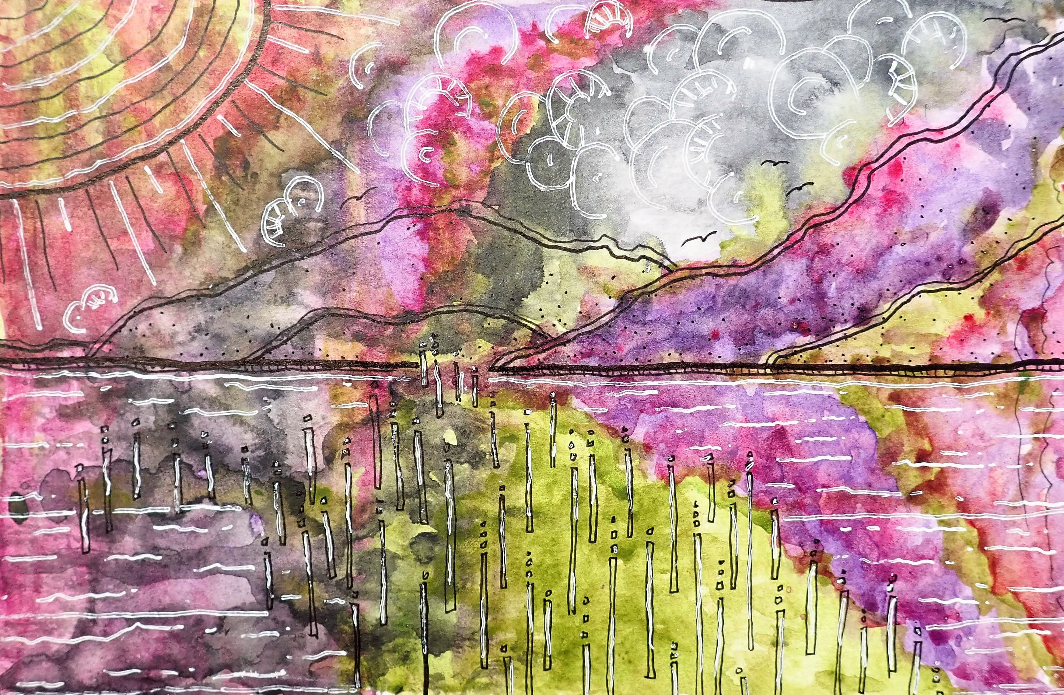 Storm Rolling In Watercolor Print