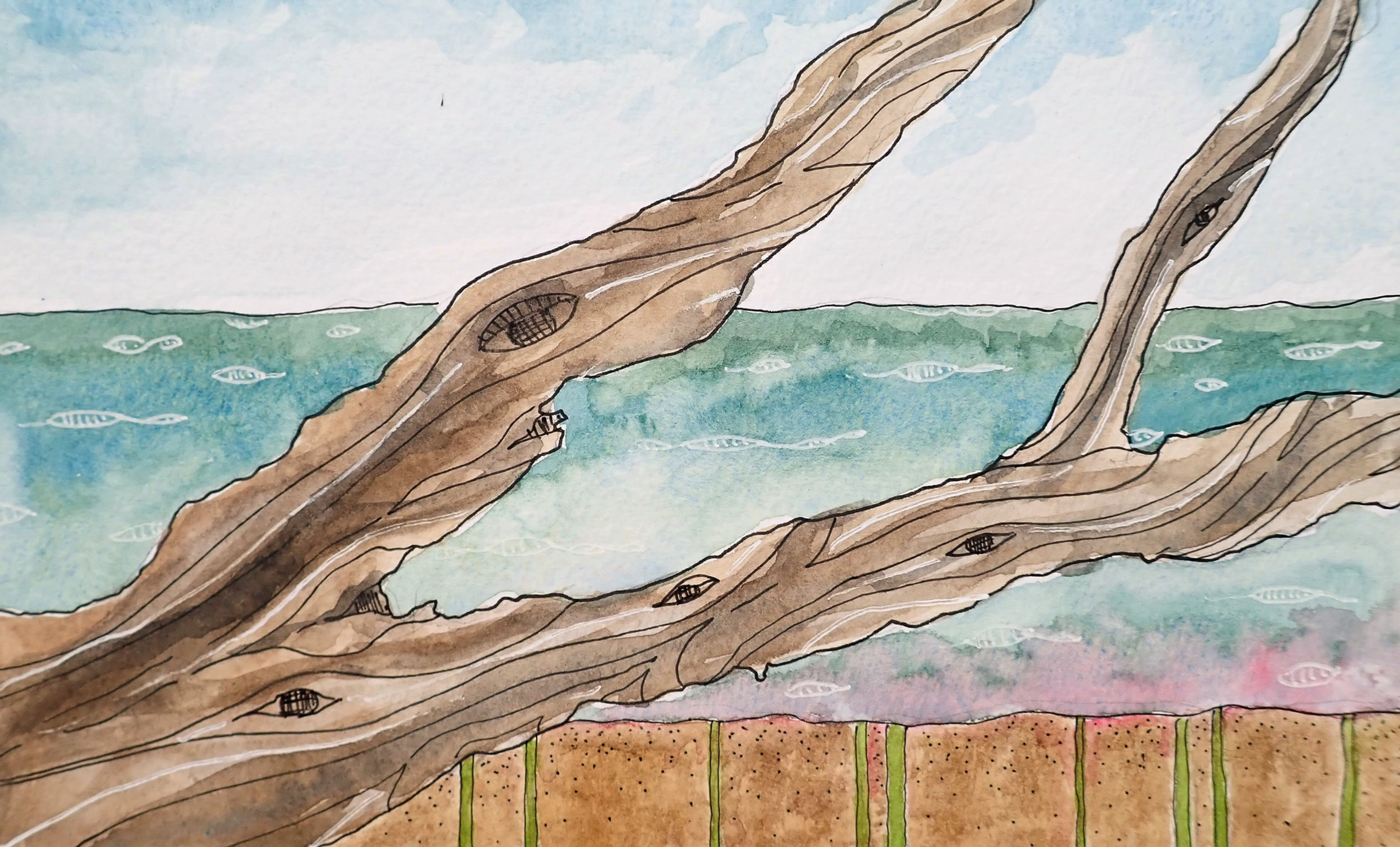 Springer's Point Watercolor Print