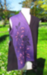 Stenciled, hand stitched, cut out