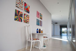 Decoración lobby hotel el refugio