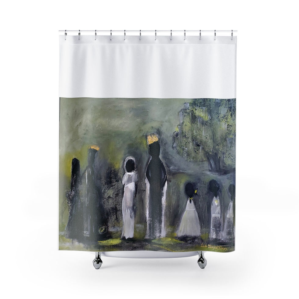 Family First Shower Curtains White top 