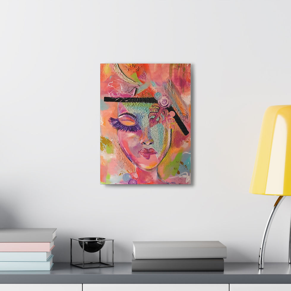 Thumbnail: Levelminded_art Pink Harmony -Premium Gallery Wrap Canvas Print