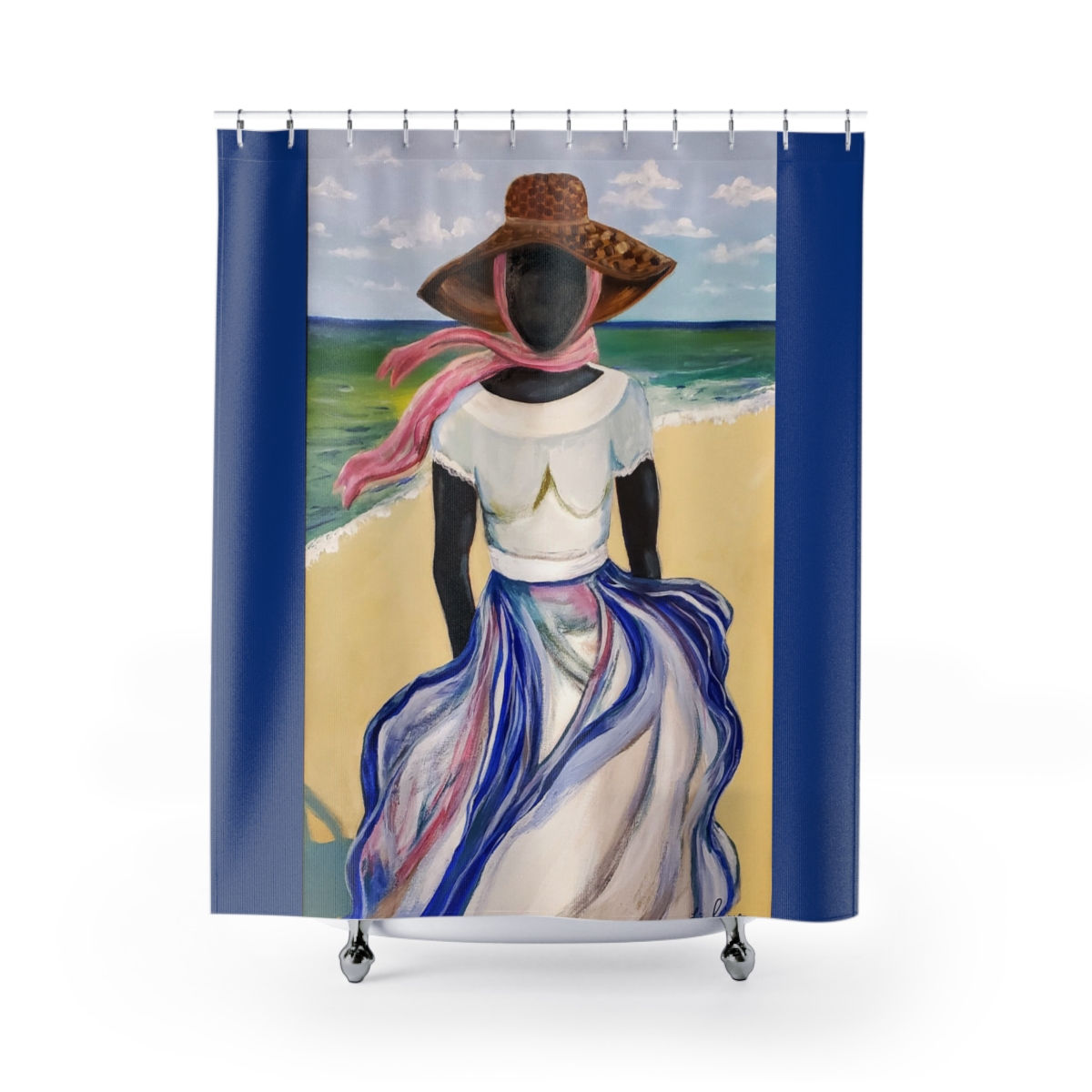 Breezy Shower Curtains- Blue