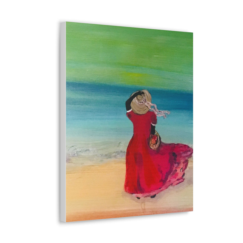 Thumbnail: Footprints On the Beach Canvas Gallery Wraps