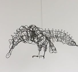 Metal wire bird
