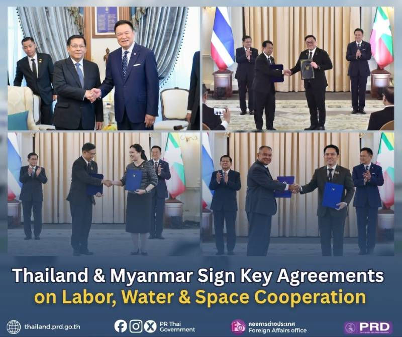 Thailand and Myanmar sign key agreements on labour, water and space cooperation: Thai govt