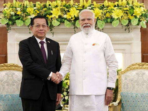 Myanmar resistance divided over New Delhi’s dynamic diplomacy as Min Aung Hlaing visits India