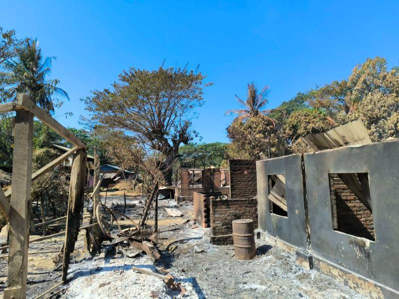 Myanmar junta forces respond to ‘Sittaung River Valley Victory Operation’ with intensified arson and low-altitude air attacks in Phyu Township