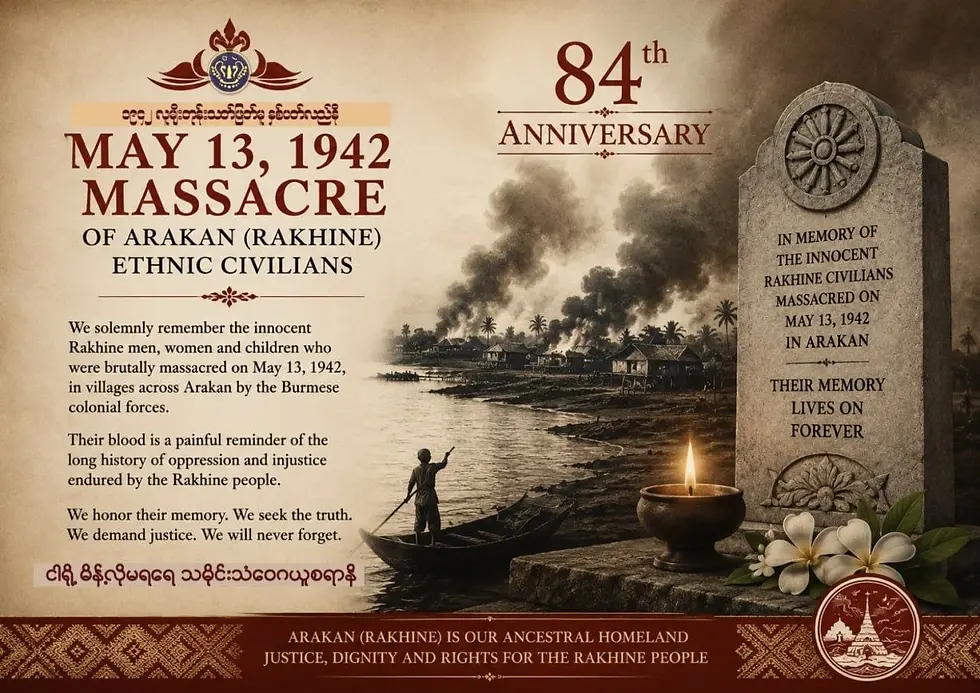 AAC Issues Statement of Condolence and Commemoration for the 1942 Mass Killing of Around 30,000 Arakanese People