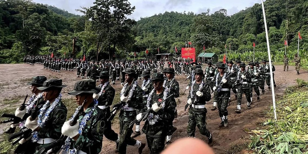 Members of a People's Defense Force group under the NUG's Southern Military Region / Aung San Shar Facebook