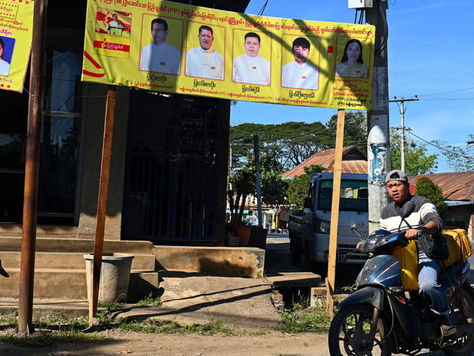 On the Campaign Trail in a Tug-of-War Myanmar Town