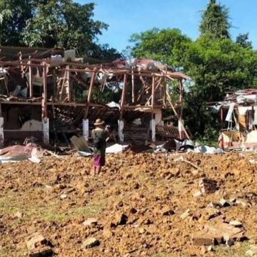 Myanmar Military Junta Bombs School in Bilin Township