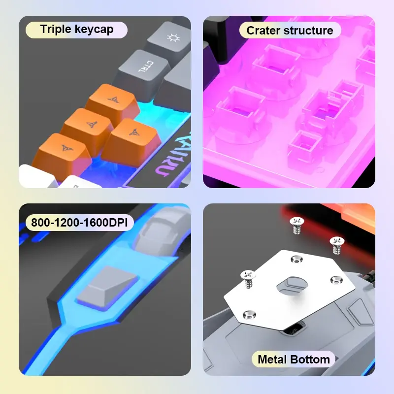 Thumbnail: RAIKU T26 RGB Wired Gaming Keyboard & Mouse Combo Set