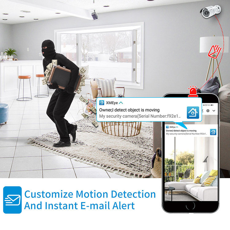 Thumbnail: 2MP AHD 1080P DVR Security Camera Kit 4CH IR CCTV System