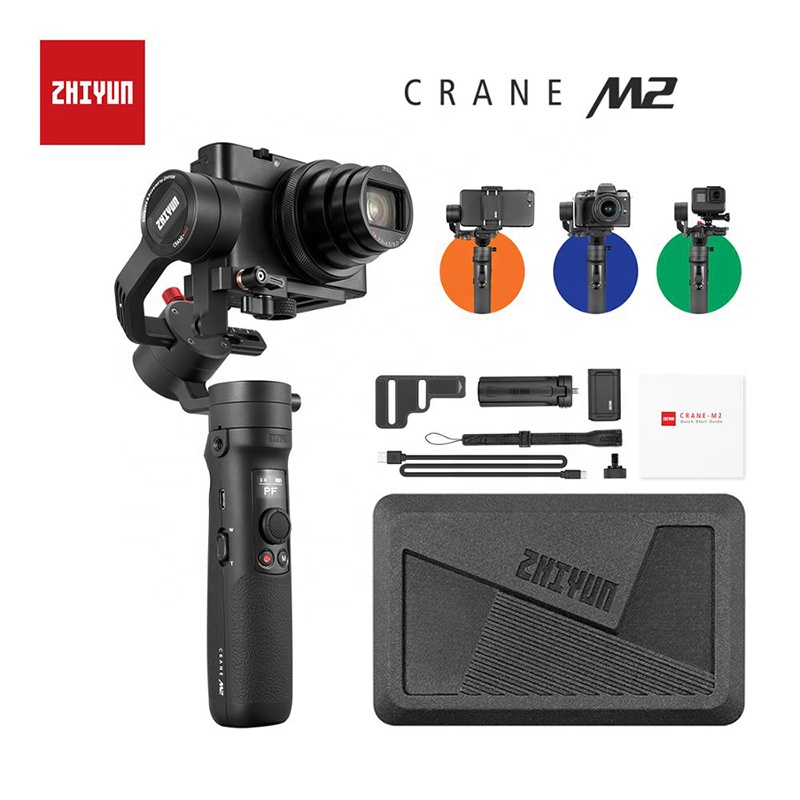 Thumbnail: ZHIYUN Crane M2 Compact Smartphone Drsl Camera Go-Pro Action Cameras Stabilizer