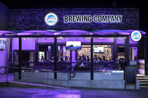Outside of the Absolution by the Sea Location at night