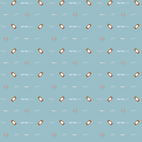 Hot Tub Boat background pattern.