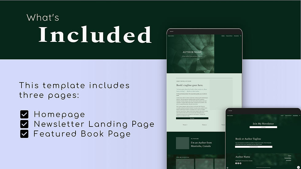 Thumbnail: Debut Author Website Template