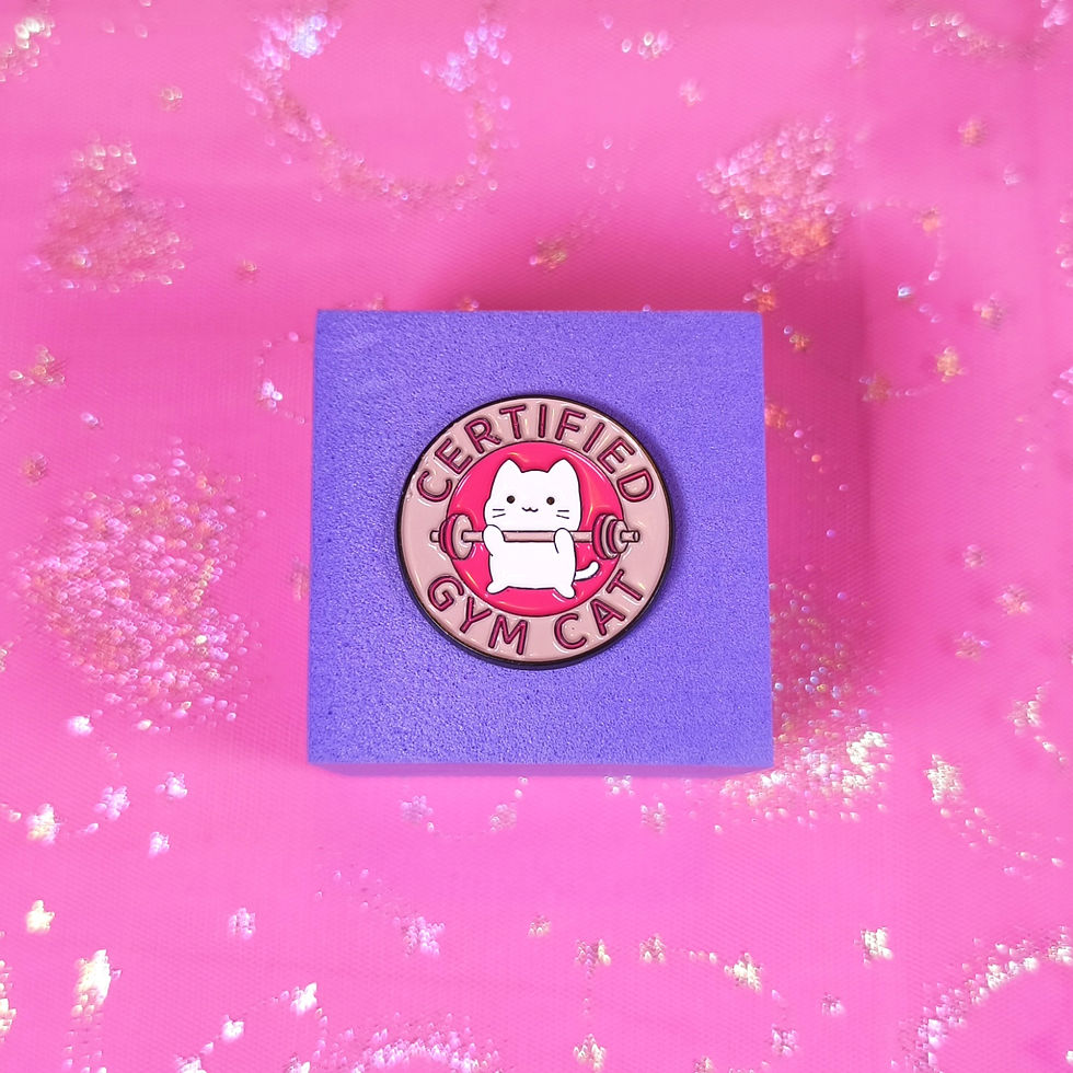 Miniatyrbild: Pin - Certified gym cat