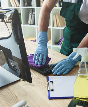 DEEP CLEANING A OFFICE DESK