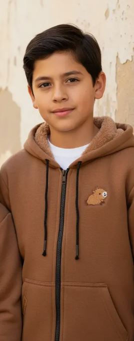 Miniatura: CAMPERA FRIZADA BORDADA