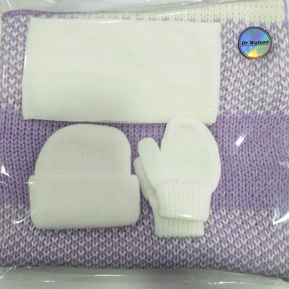 Miniatura: SET DE BEBE (MANTA,BUFANDA,GORRITO Y MANOPLAS)