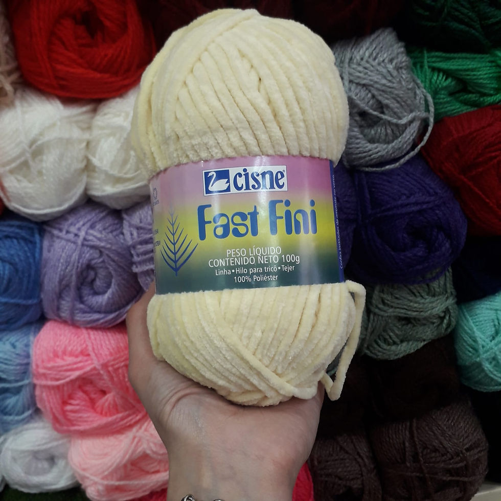 Miniatura: OVILLOS DE CHENILLE "FAST FINI " DE CISNE