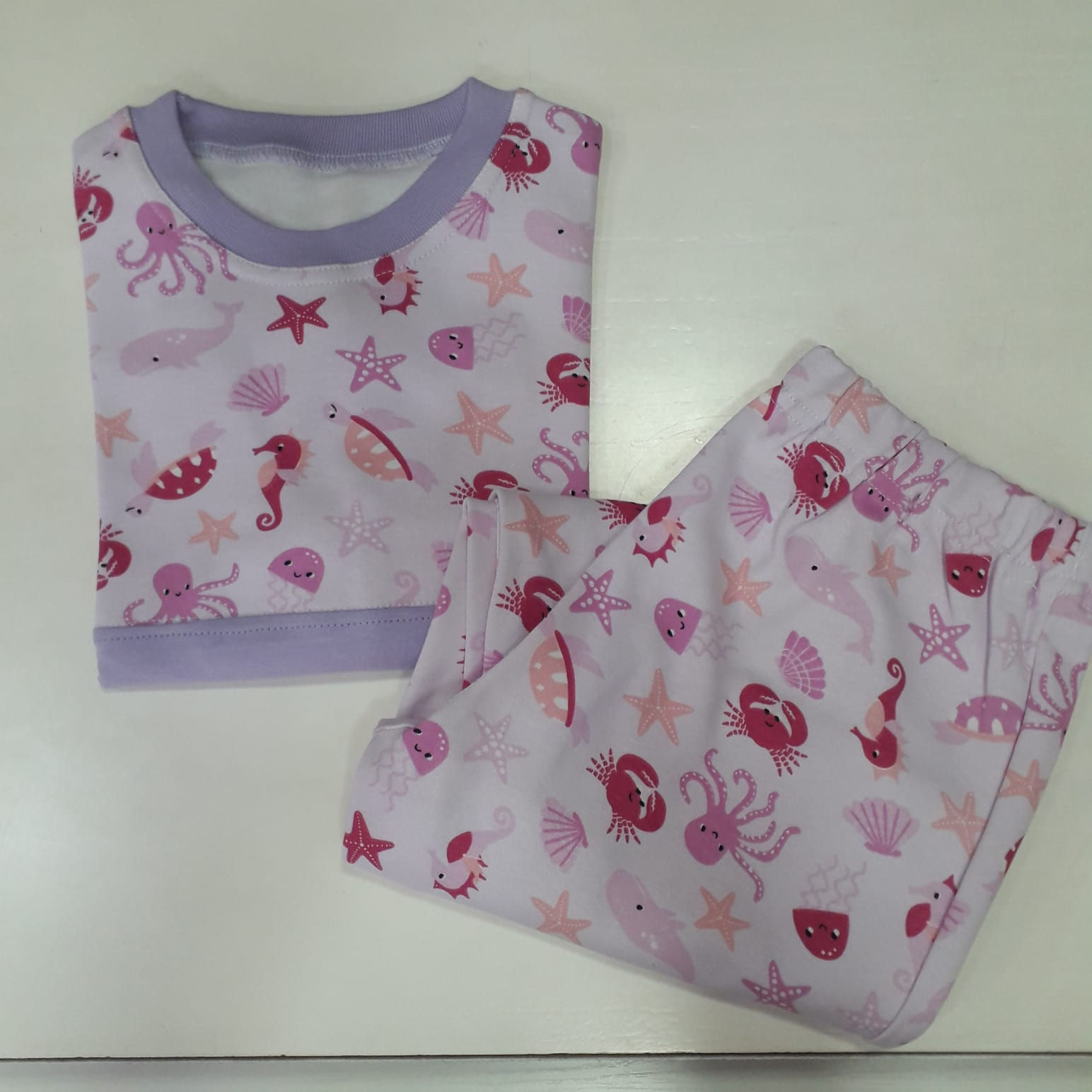 PIJAMA DE INTERLOCK (REMERA +  SHORT)