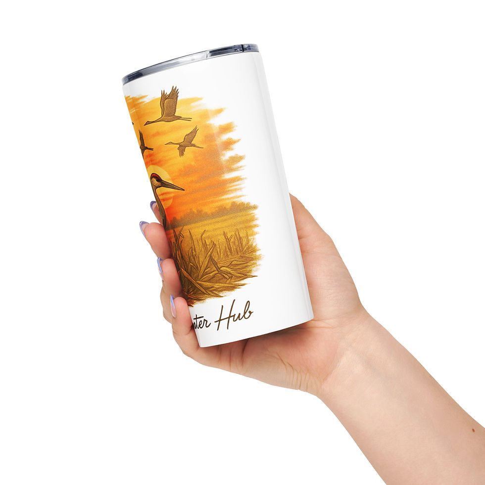 Thumbnail: Sandhill Cranes stainless steel tumbler