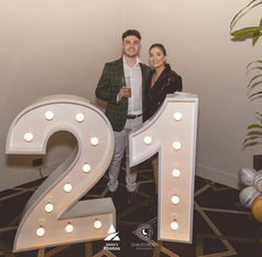 21 giant numbers at Darling and Co Brisbane venue (great idea for a guys birthday party)