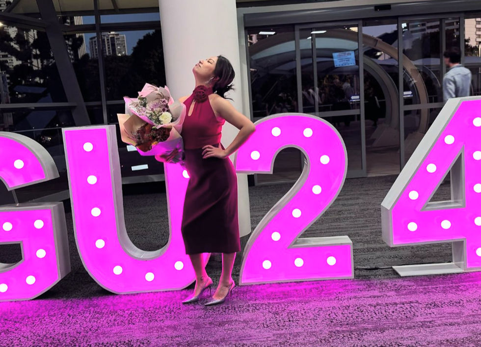 That feeling when you nail the vibe of the corporate party and your boss says 'hey Susan, good job on hiring those light up letters'. Pictured: 1.2m light up letters for Griffith University graduation at Brisbane Convention & Exhibition Centre.