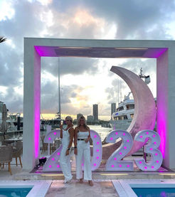Light up numbers New Years Eve party La Luna Gold Coast