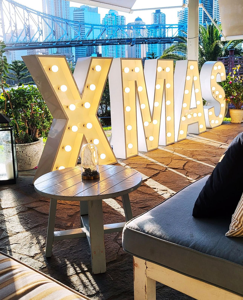 XMAS light up letters_Christmas Party_Howard Smith Wharves Brisbane