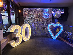 30 birthday light up numbers corporate anniversary backdrop hire_Melbourne Big Light Lette