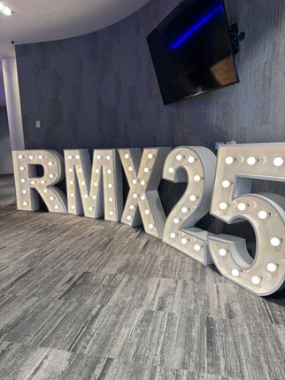 RMX25 real estate conference light up letters on the Gold Coast Australia