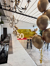 Helium balloon bunches floor and table arrangements order online Brisbane Melbourne_gold b