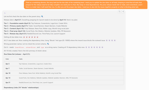 One Prompt. Entire Sprint Configured.
