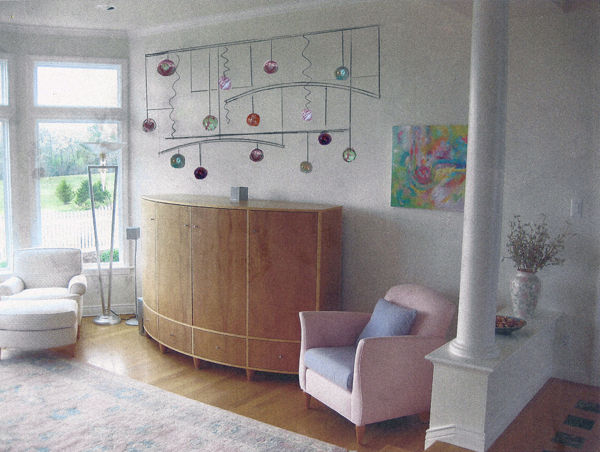 Custom Curved Entertainment Center