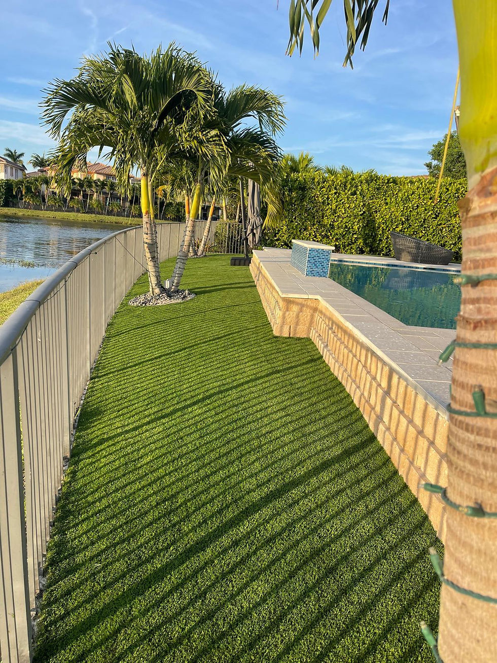 Turf Installation in patio and pressure clean